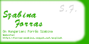 szabina forras business card